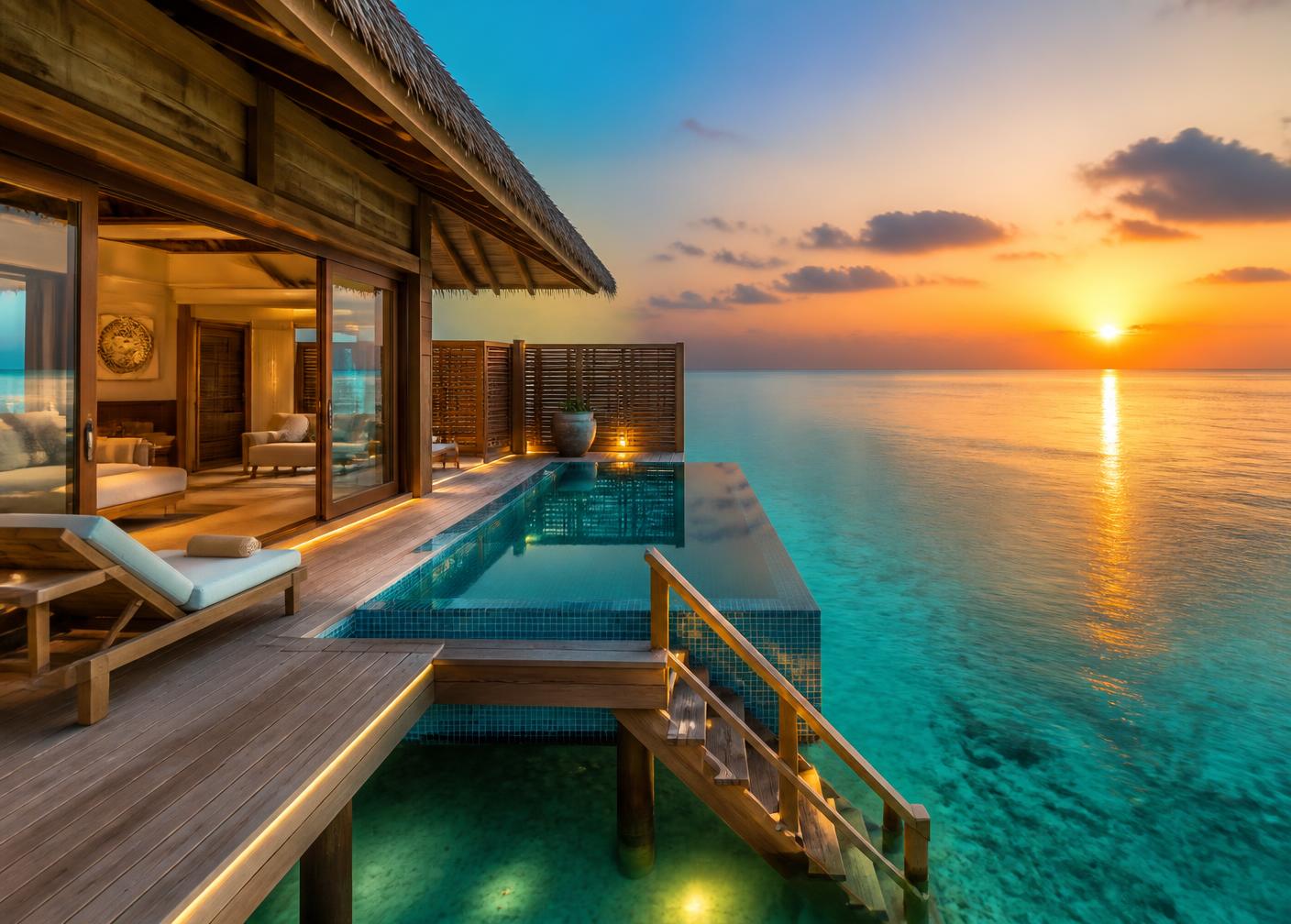 Sunset Water Villa with Pool