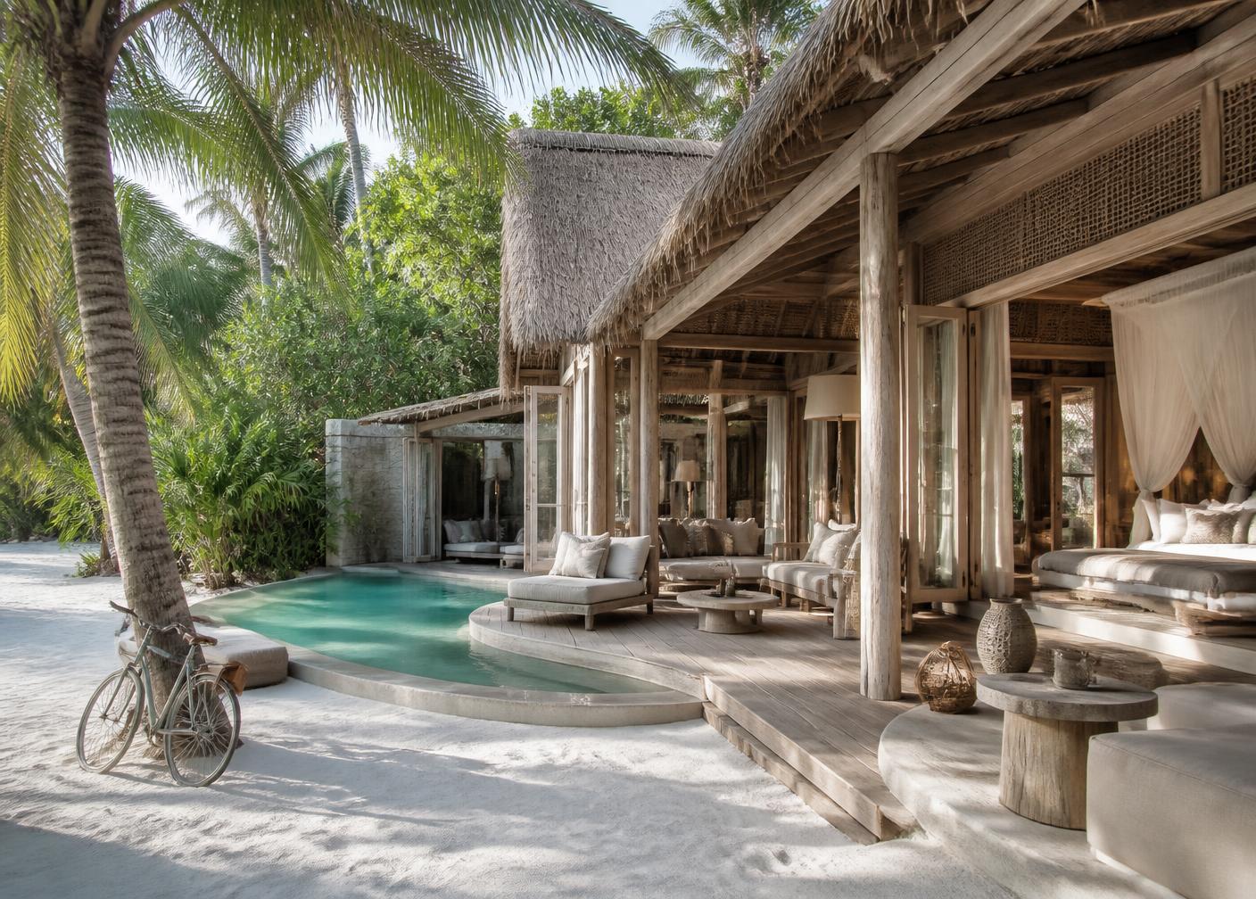 Villa Suite with Pool — vast and open to the sand