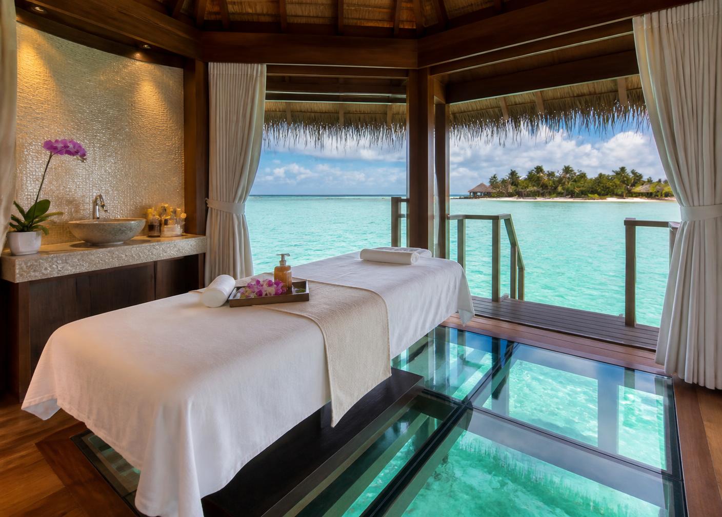 Overwater spa pavilion